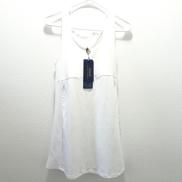 Ralph Us Lauren M White Polo Tennis Dress Nwt Open 45AjLqRc3